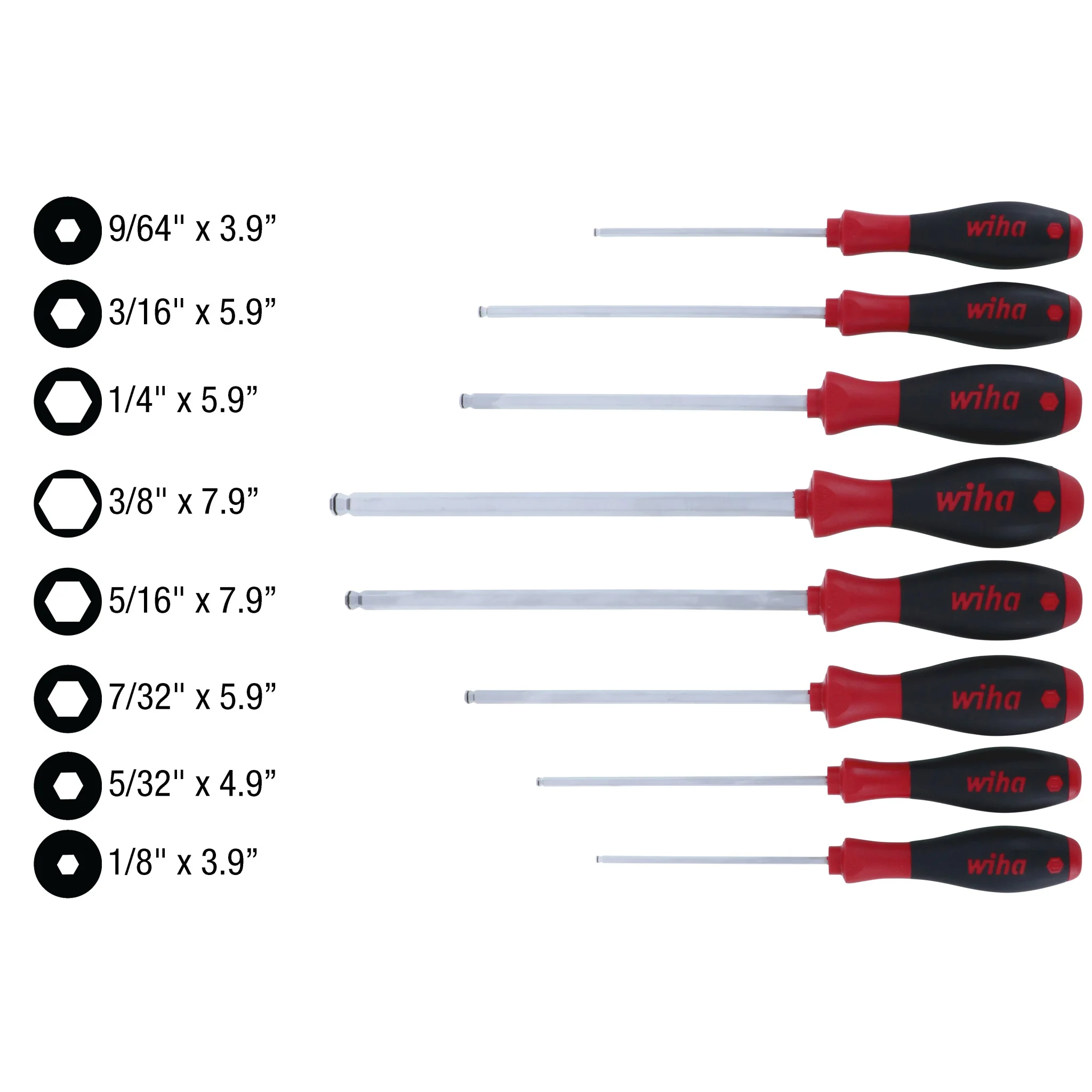 8 Piece SoftFinish MagicRing Ball End Screwdriver Set - Image 5