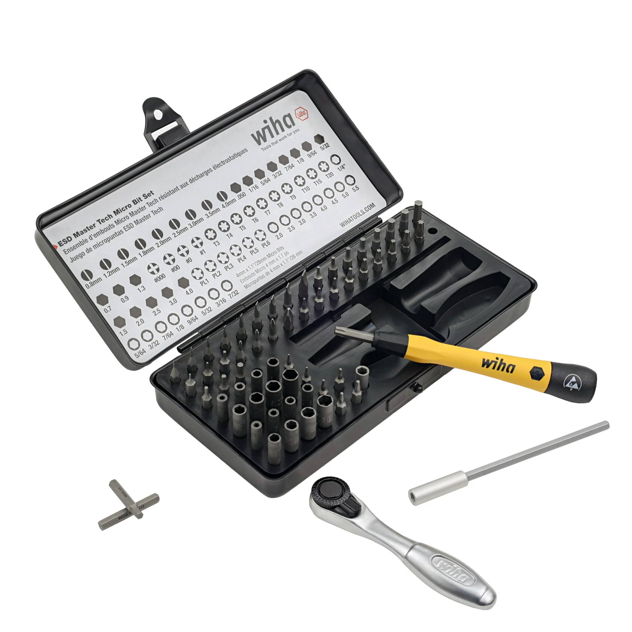 65 Piece System 4 ESD Safe Master Technician's Ratchet and MicroBits Set - Image 4