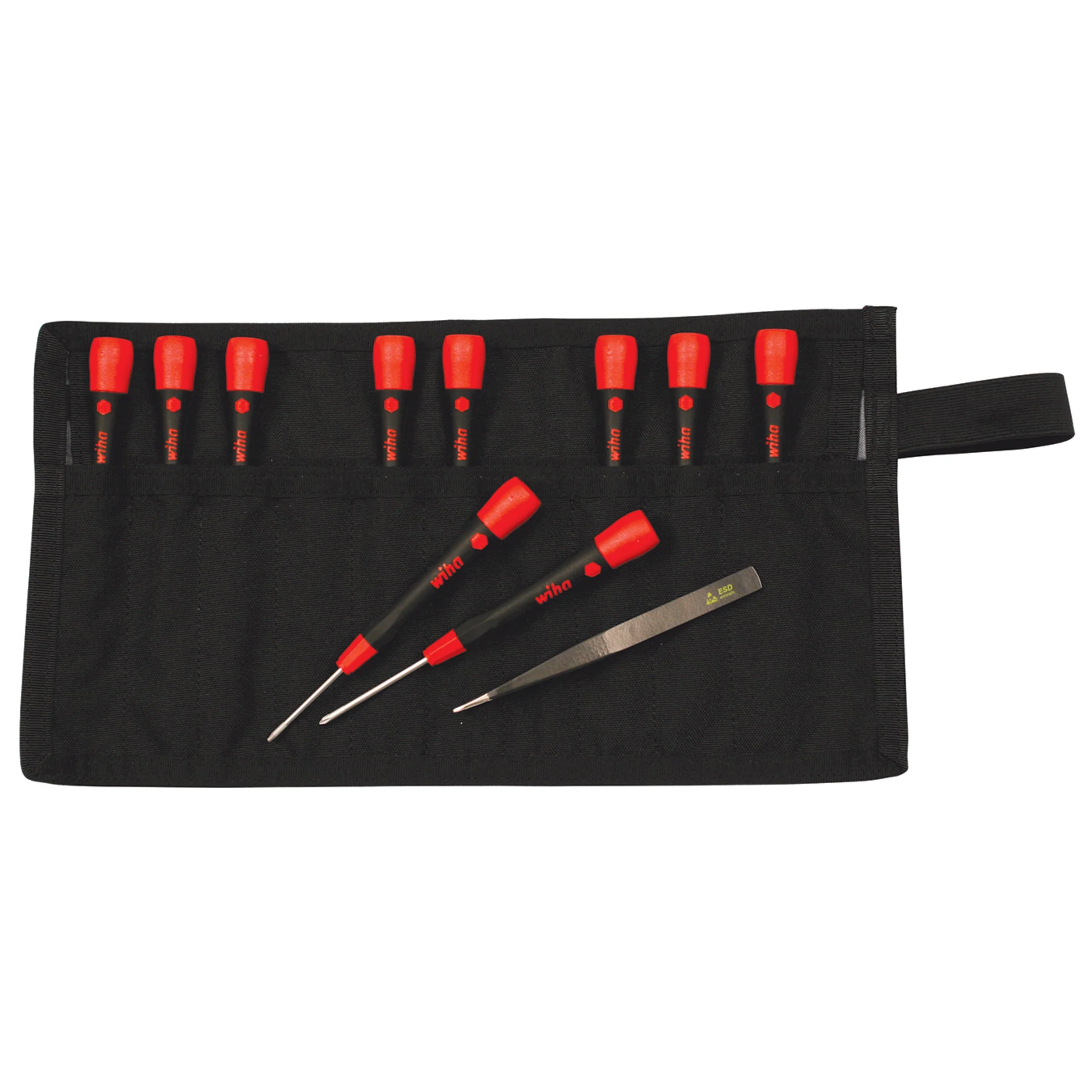 11 Piece PicoFinish Precision Screwdriver and Tweezers Smartphone Technician Set with Roll Pouch - Image 5