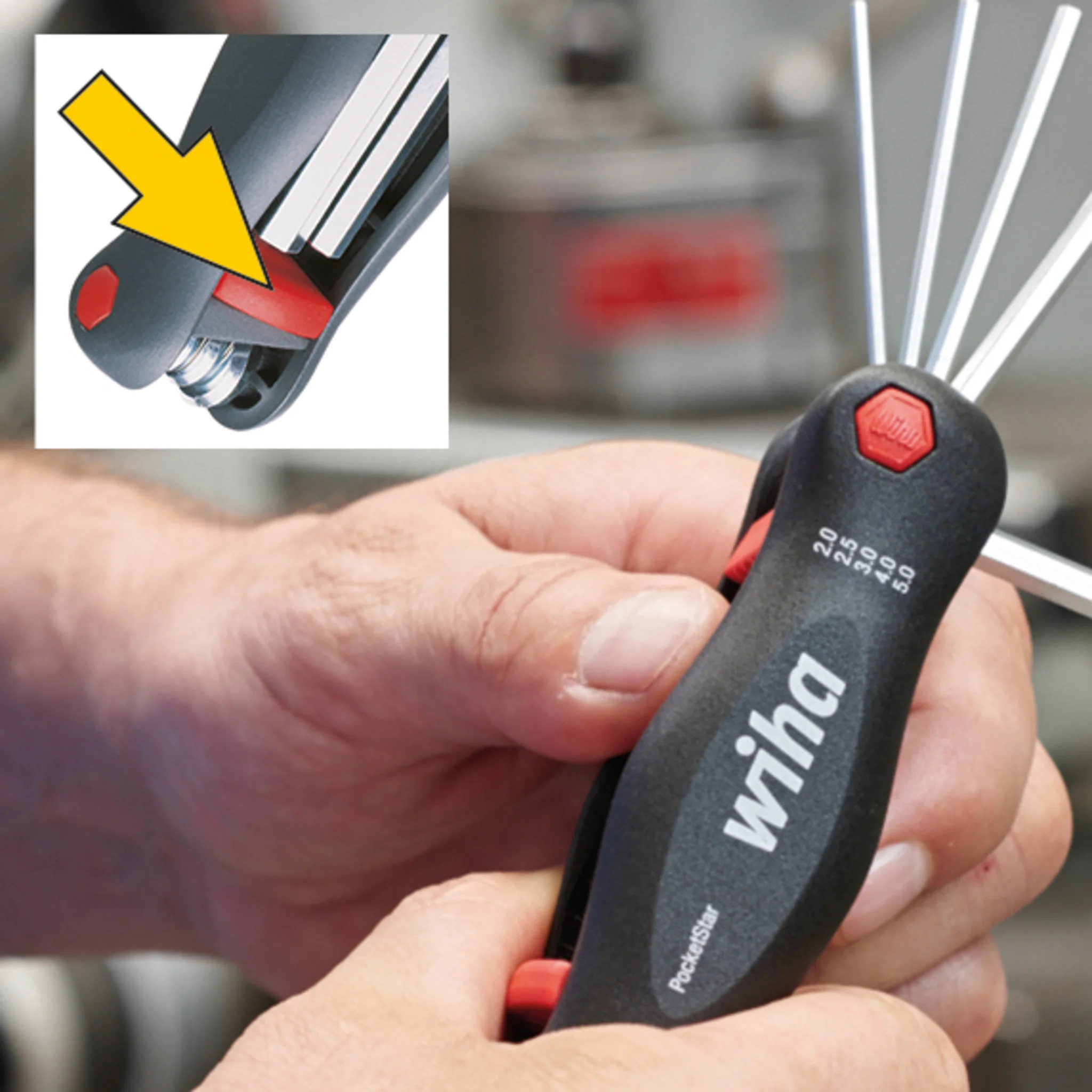7 Piece PocketStar Fold-Out Hex Key Set - Metric - Image 5