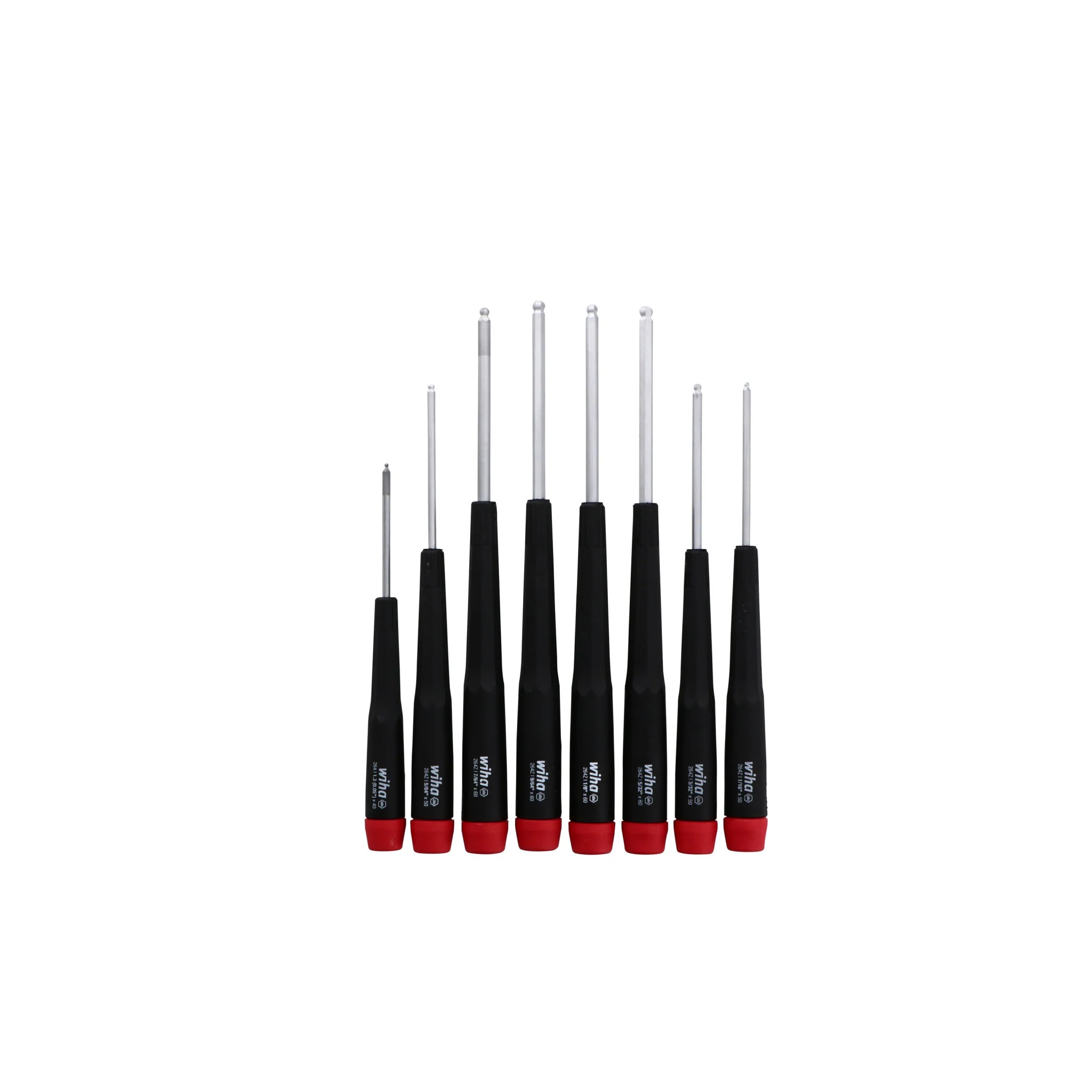 8 Piece Precision Ball End Hex Screwdriver Set - Inch - Image 3