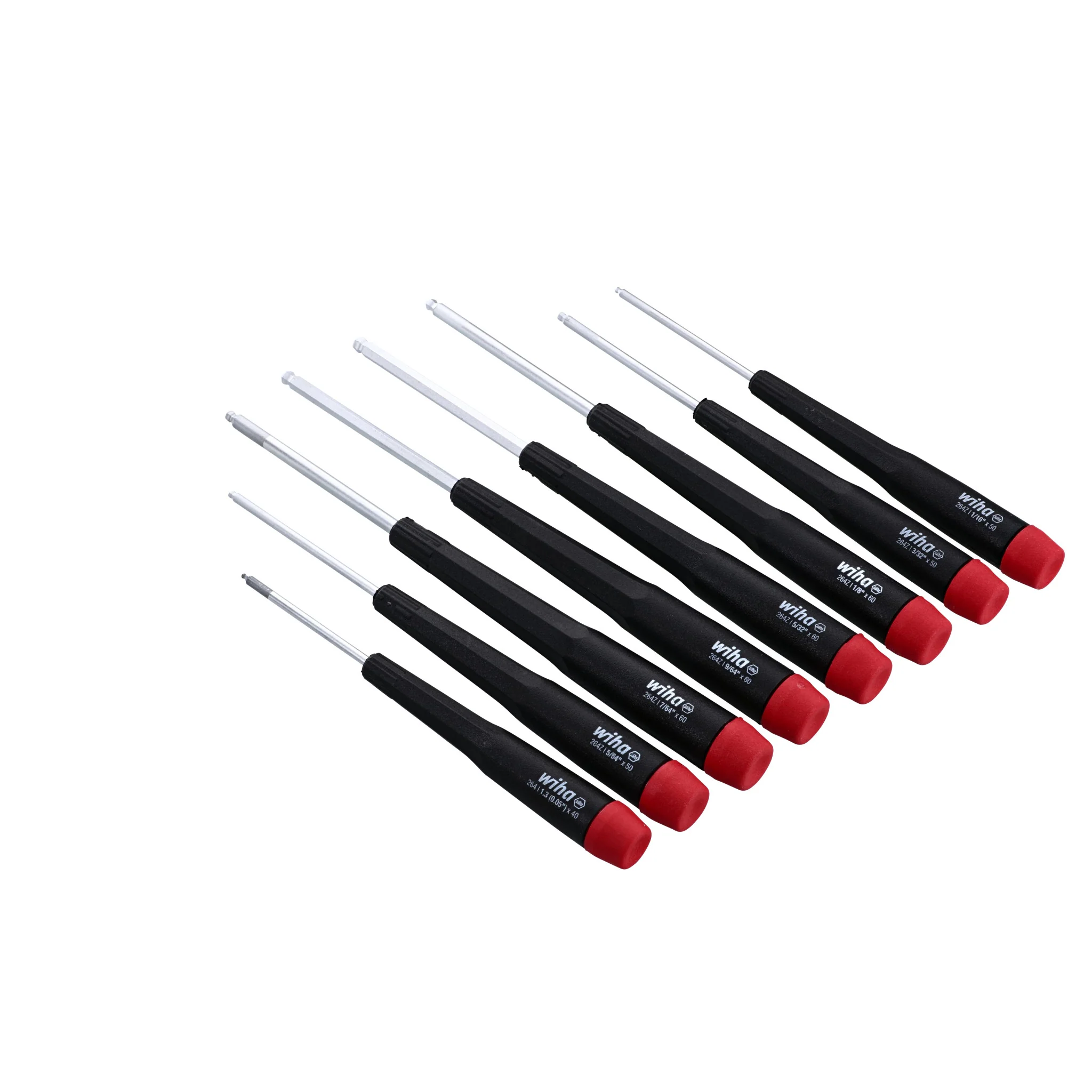 8 Piece Precision Ball End Hex Imperial Screwdriver Set - Inch - Image 5