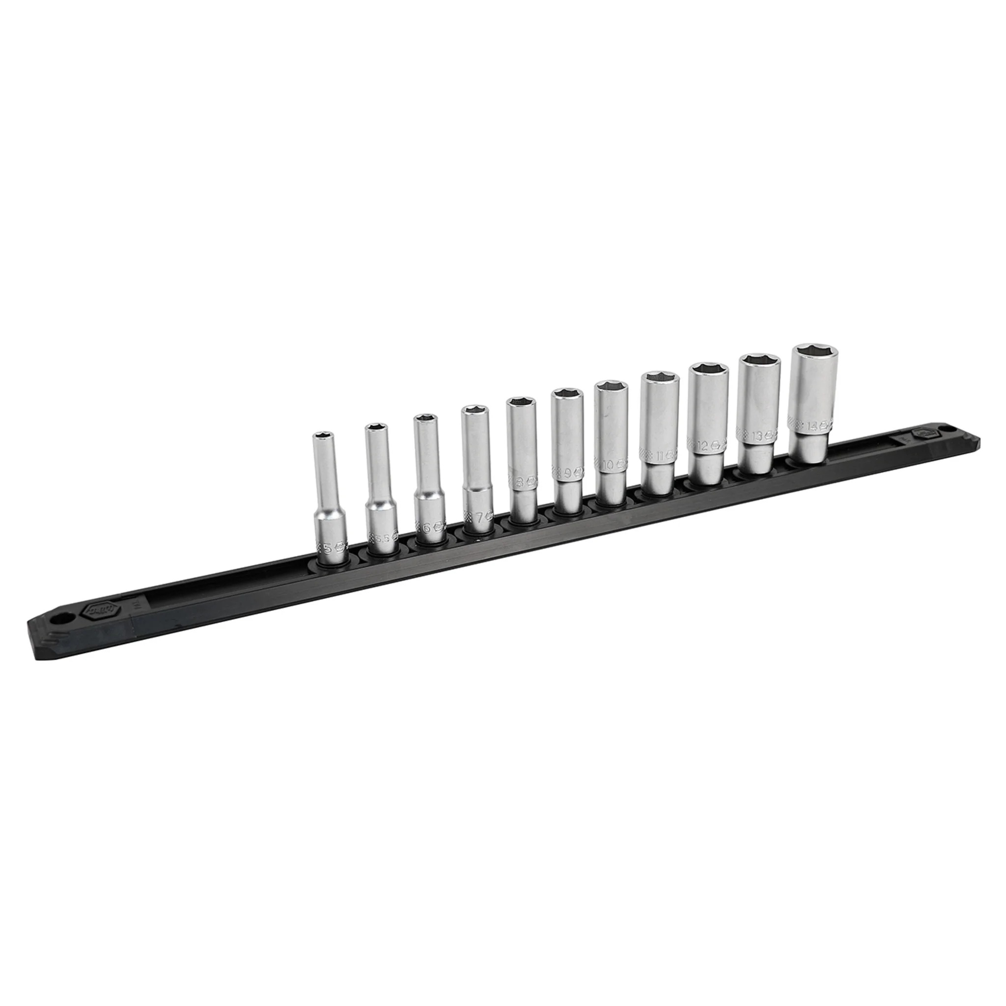 14 Piece Professional Series Socket and Ratchet Set with 3 and 6 Inch Extension Bars - Metric - Image 2