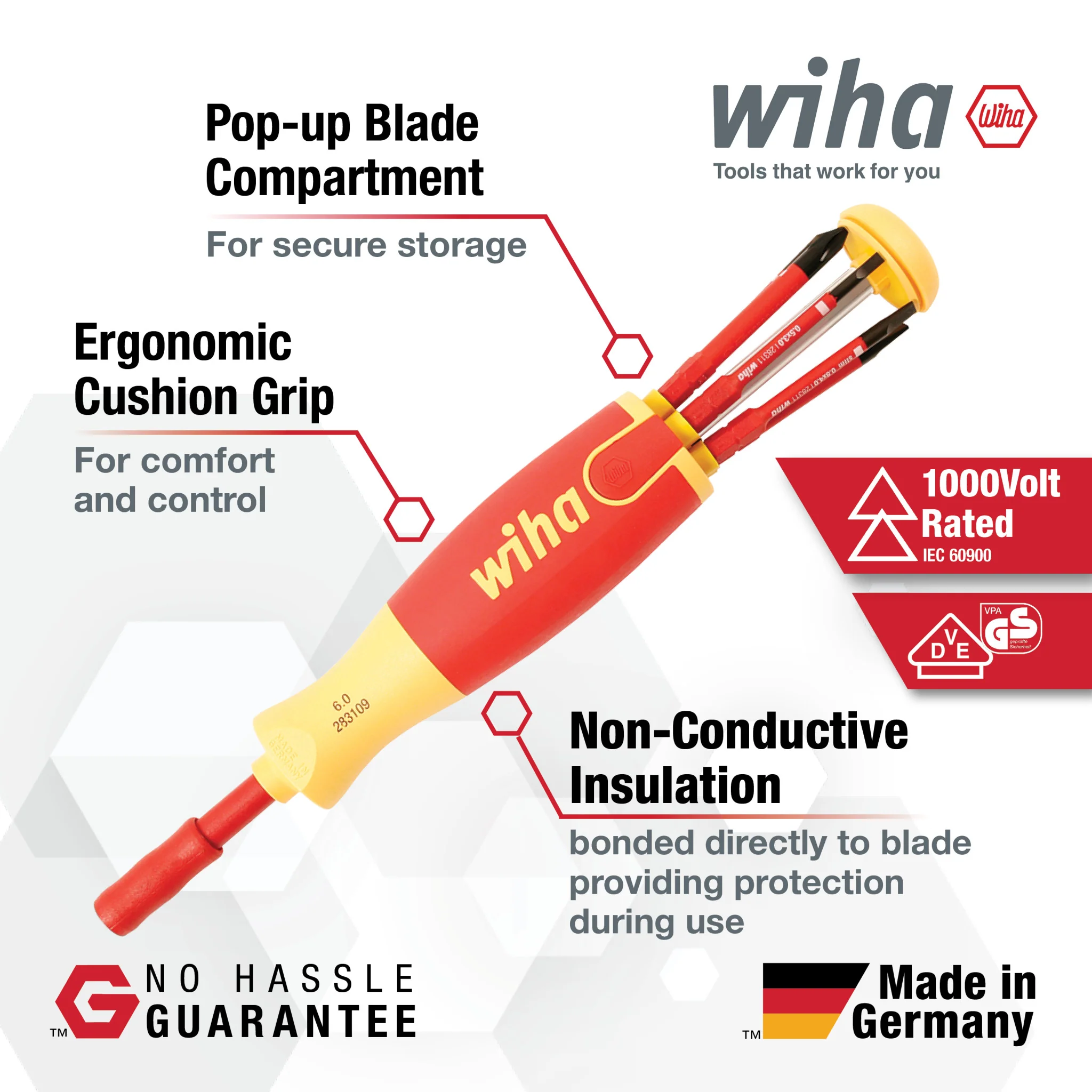 7 Piece Insulated SlimLine Ultra-Driver Blade Set Slotted, Phillips - Image 3
