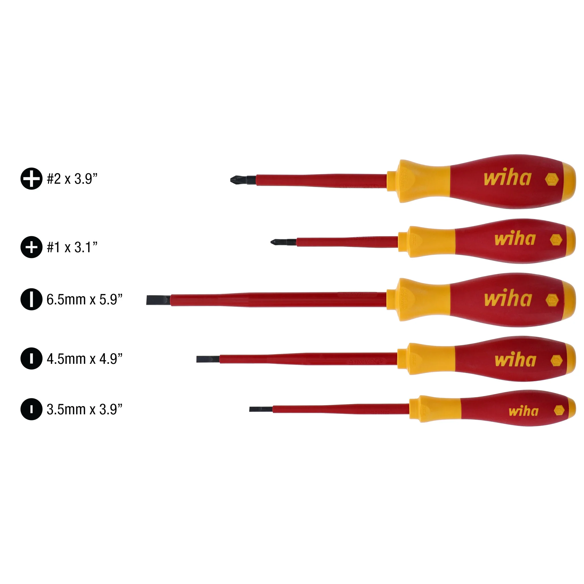 5 Piece Insulated SlimLine Screwdriver Set - Image 2
