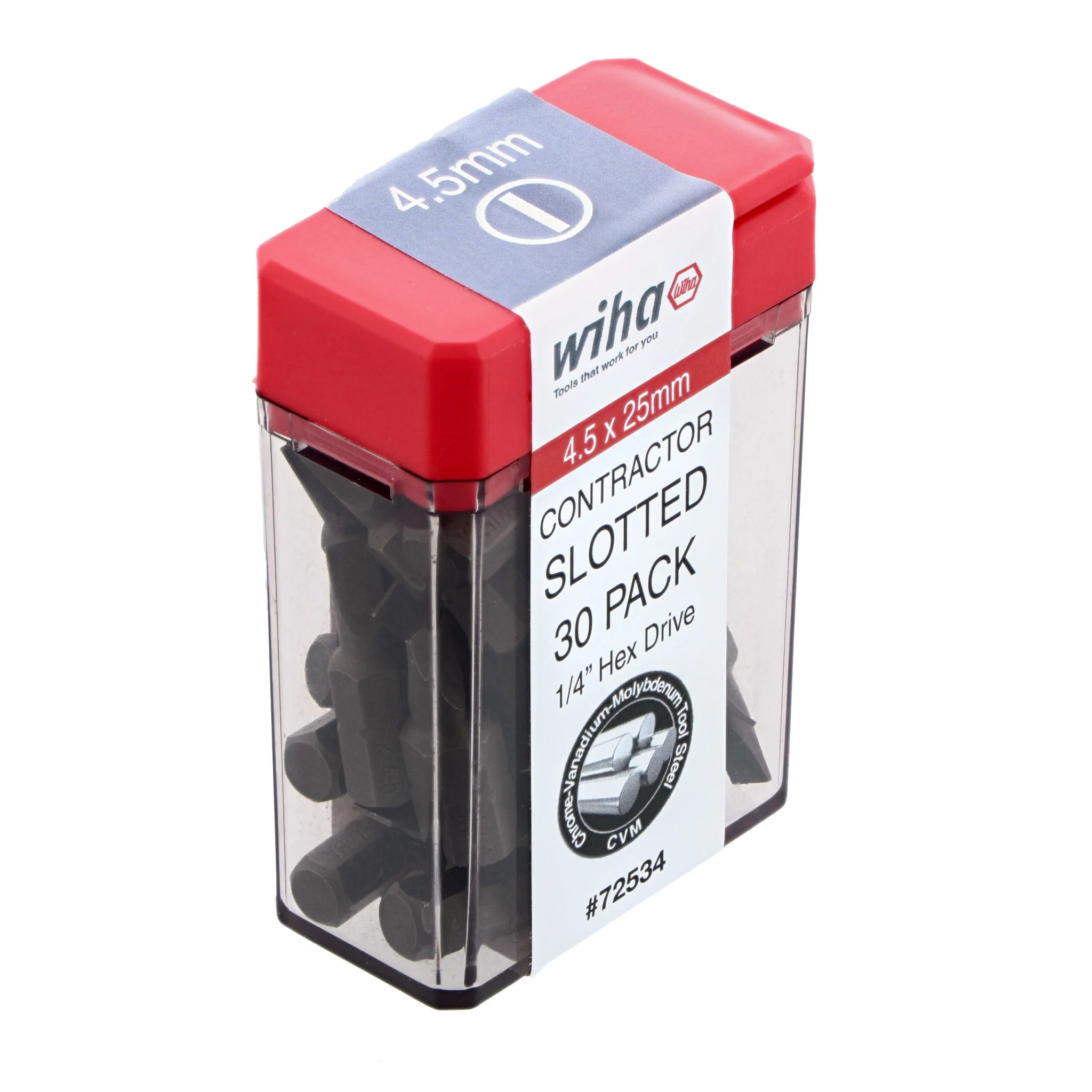 Slotted Contractor Insert Bit 4.5mm x 25mm - 30 Piece - Image 2