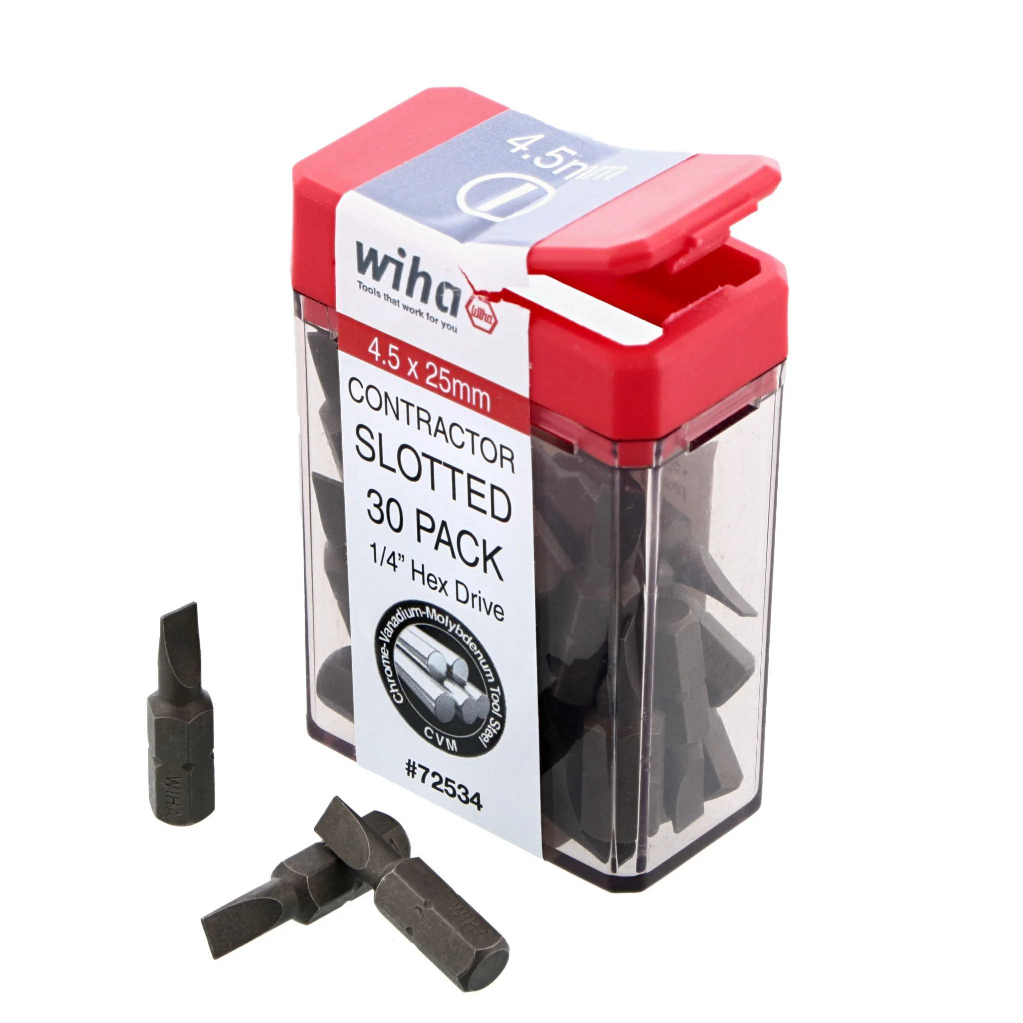 Slotted Contractor Insert Bit 4.5mm x 25mm - 30 Piece - Image 3