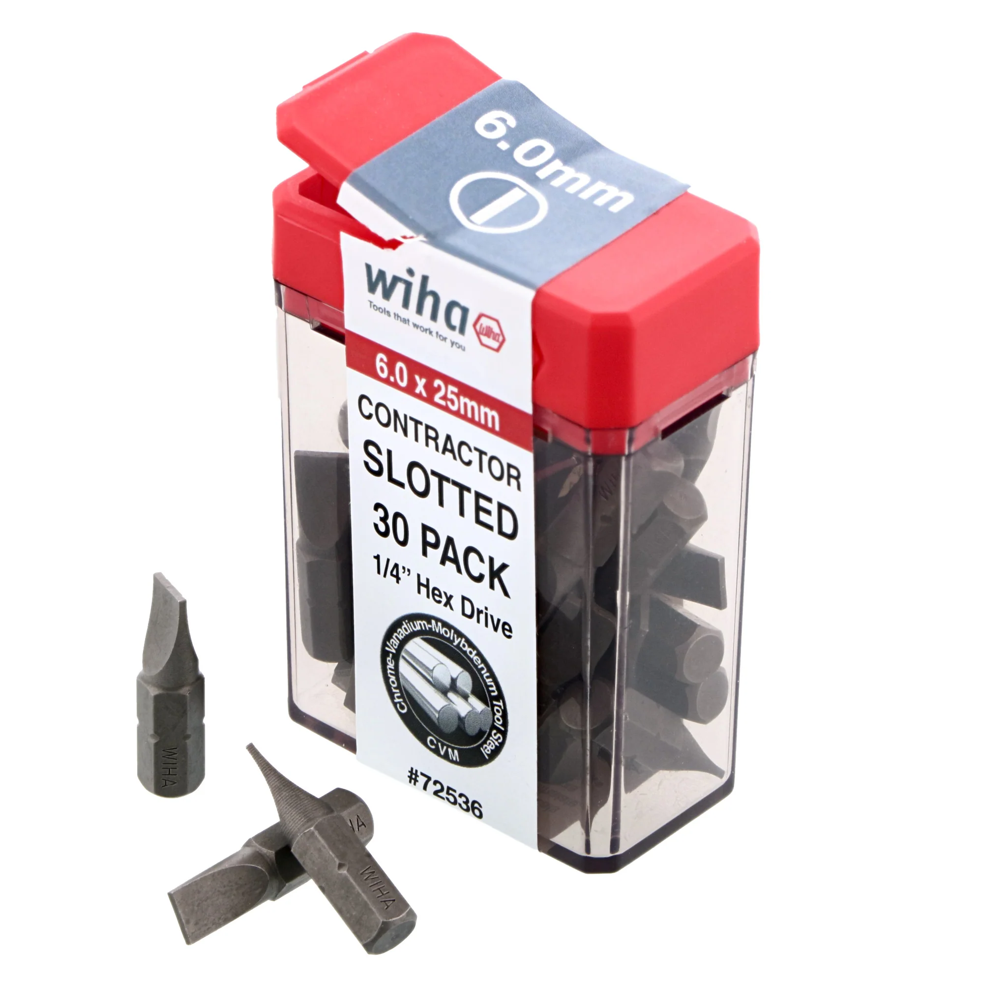 Slotted Contractor Insert Bit 6.0mm x 25mm - 30 Piece - Image 3