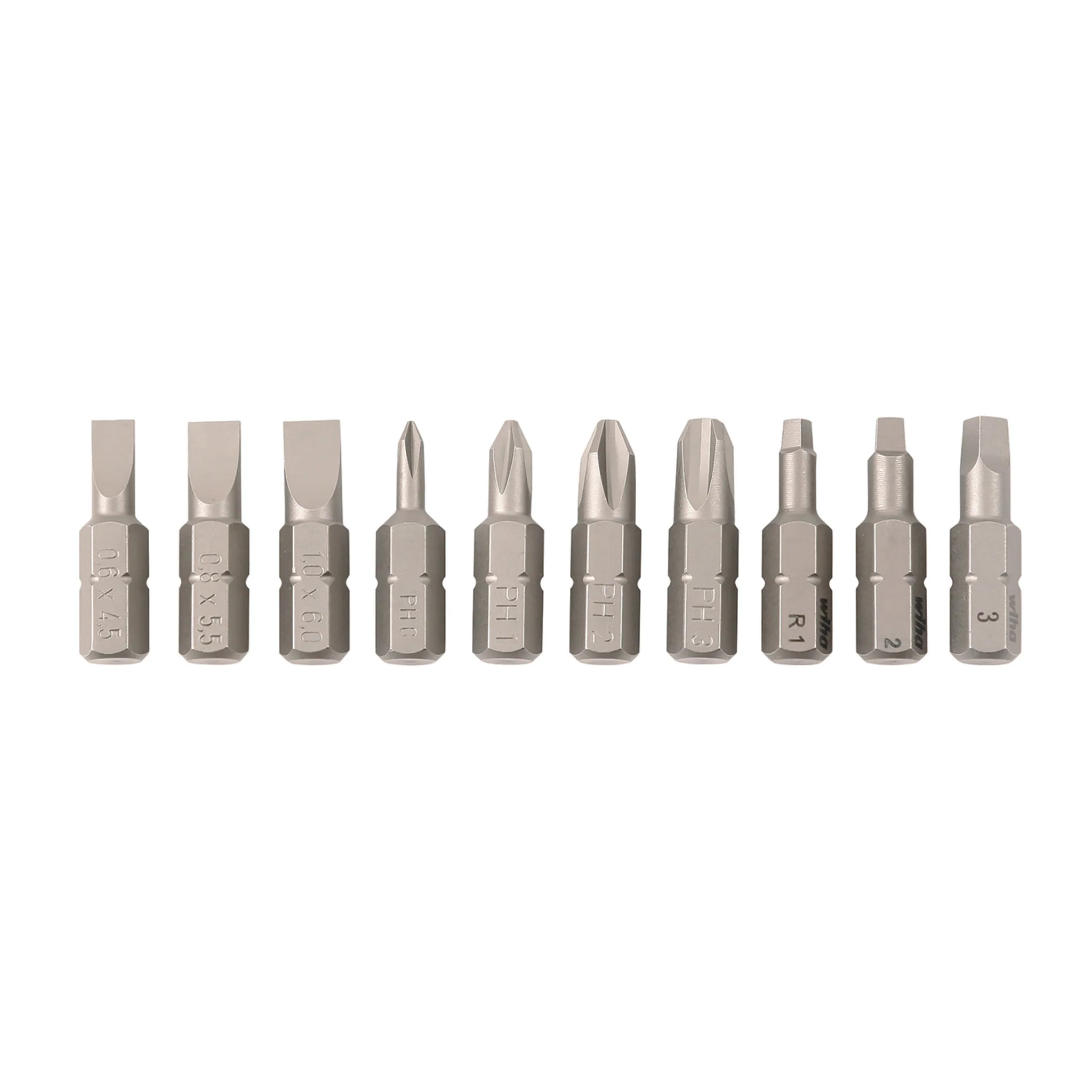 10 Piece Bit Set - Slotted - Phillips - Square - Image 2