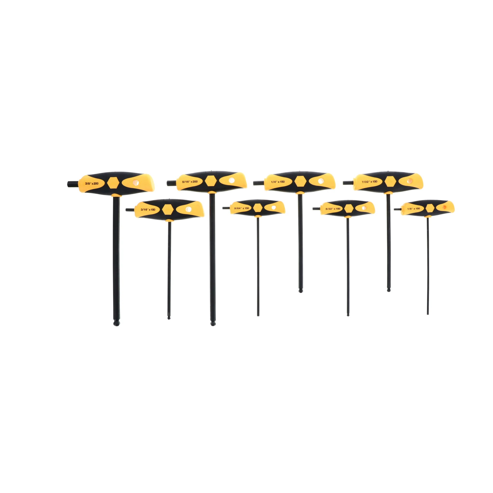 8 Piece SoftGrip Hex SAE T-Handle Set - Image 2