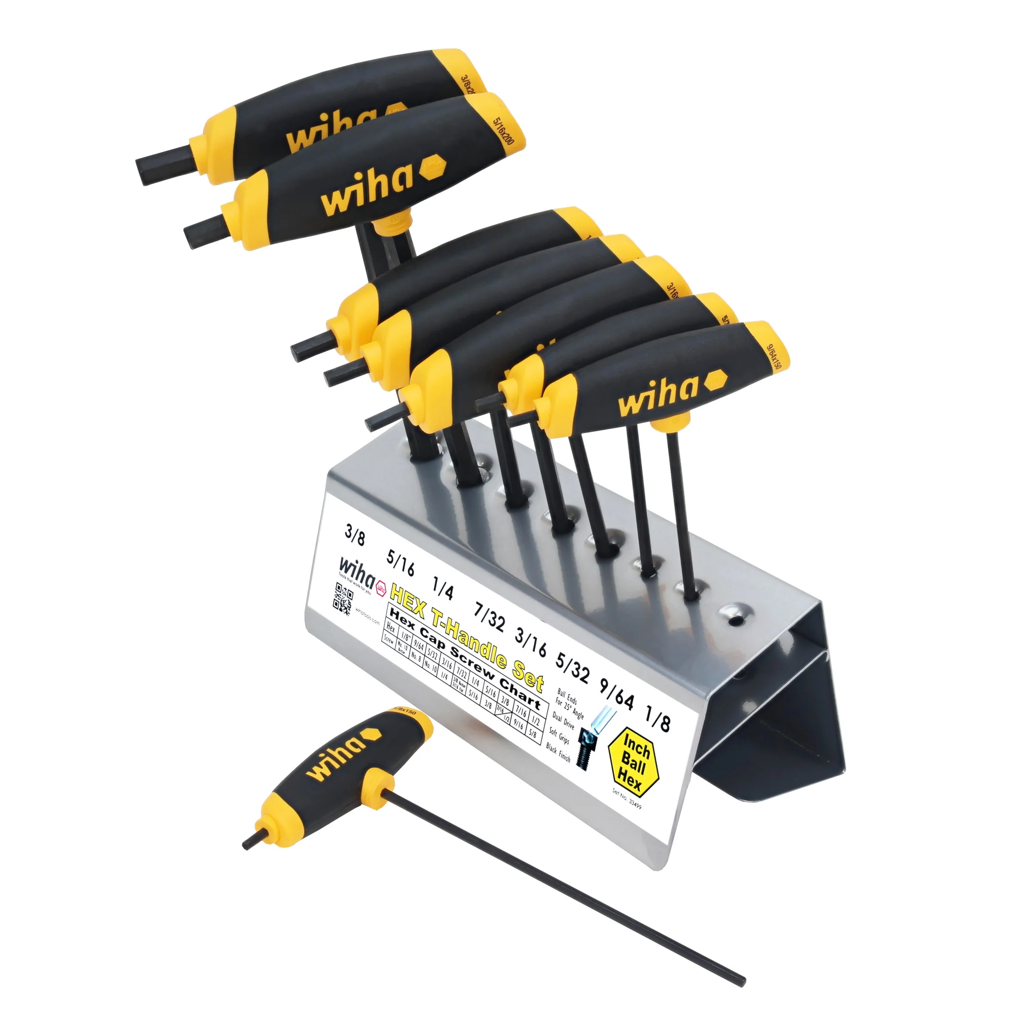 8 Piece SoftGrip Hex SAE T-Handle Set - Image 2