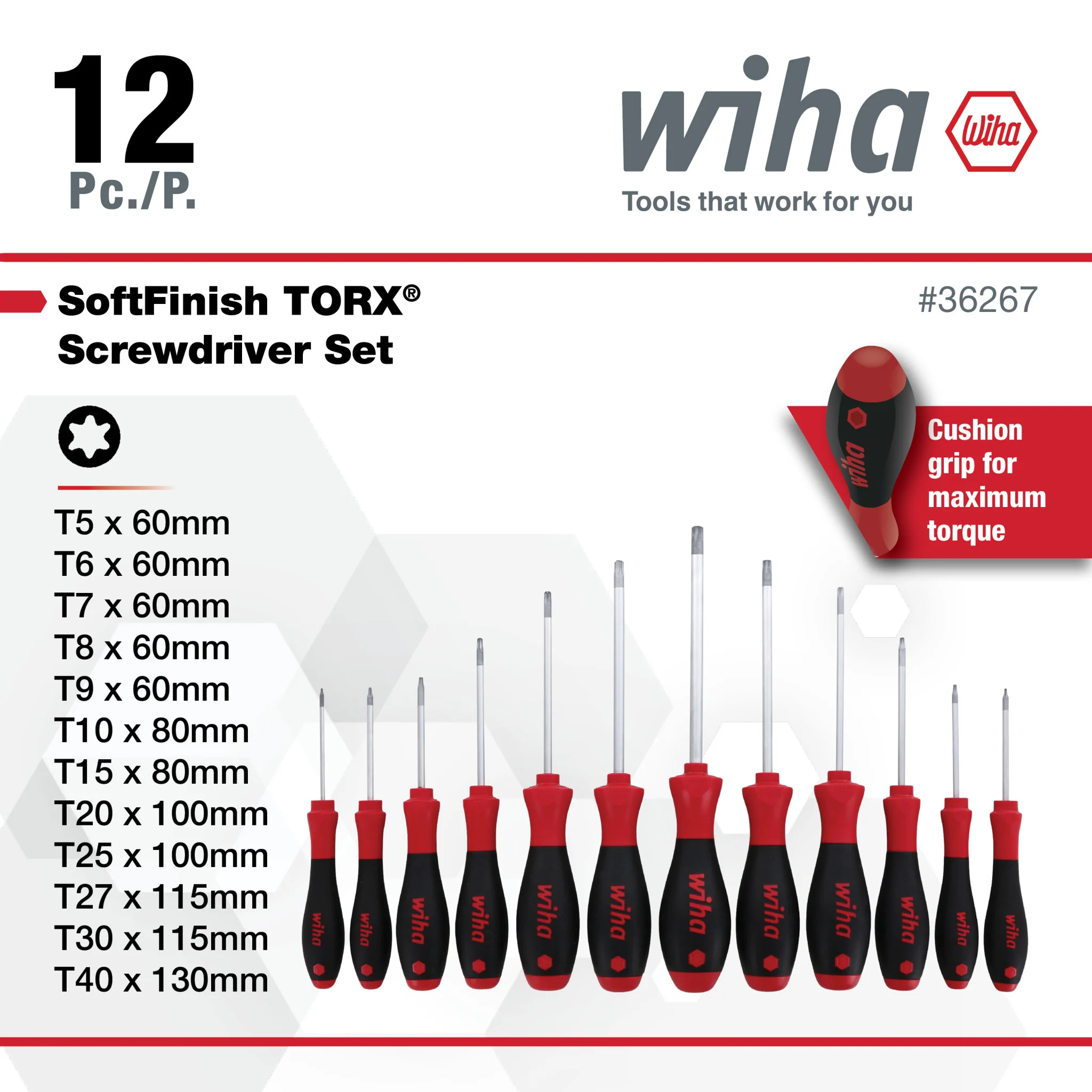 12 Piece SoftFinish Torx Screwdriver Set - Image 3