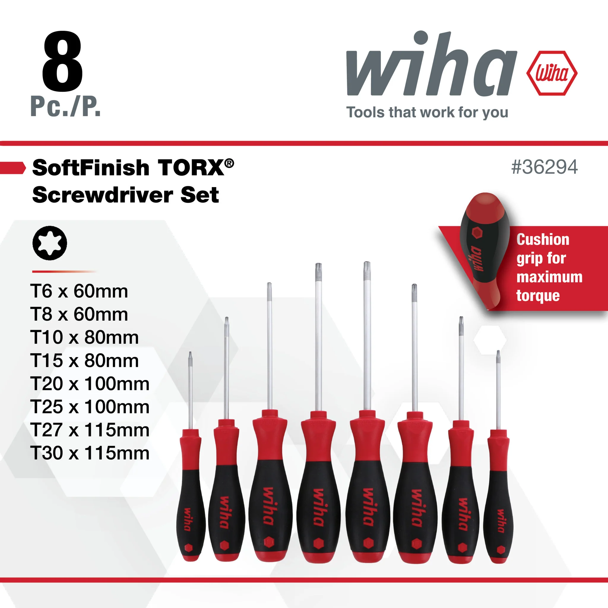 8 Piece SoftFinish Torx Screwdriver Set - Image 3