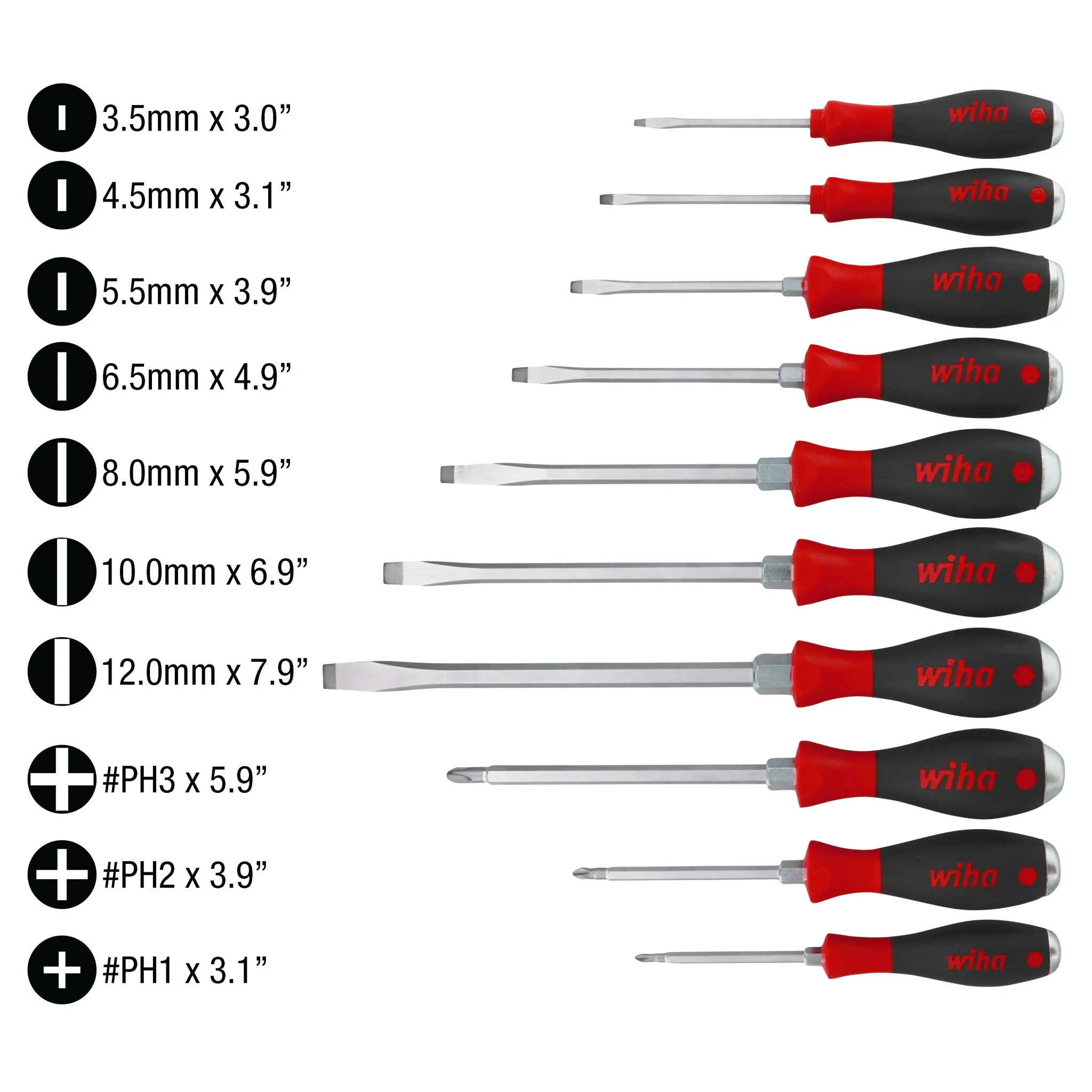 10 Piece SoftFinish XHeavy Duty Slotted and Phillips Screwdriver Set - Image 6