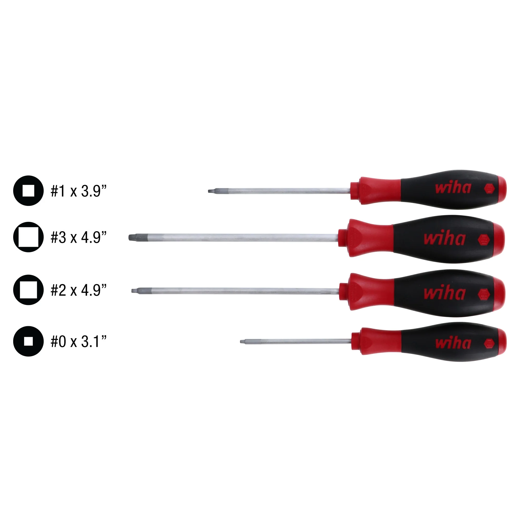 4 Piece SoftFinish Square Screwdriver Set - Image 3