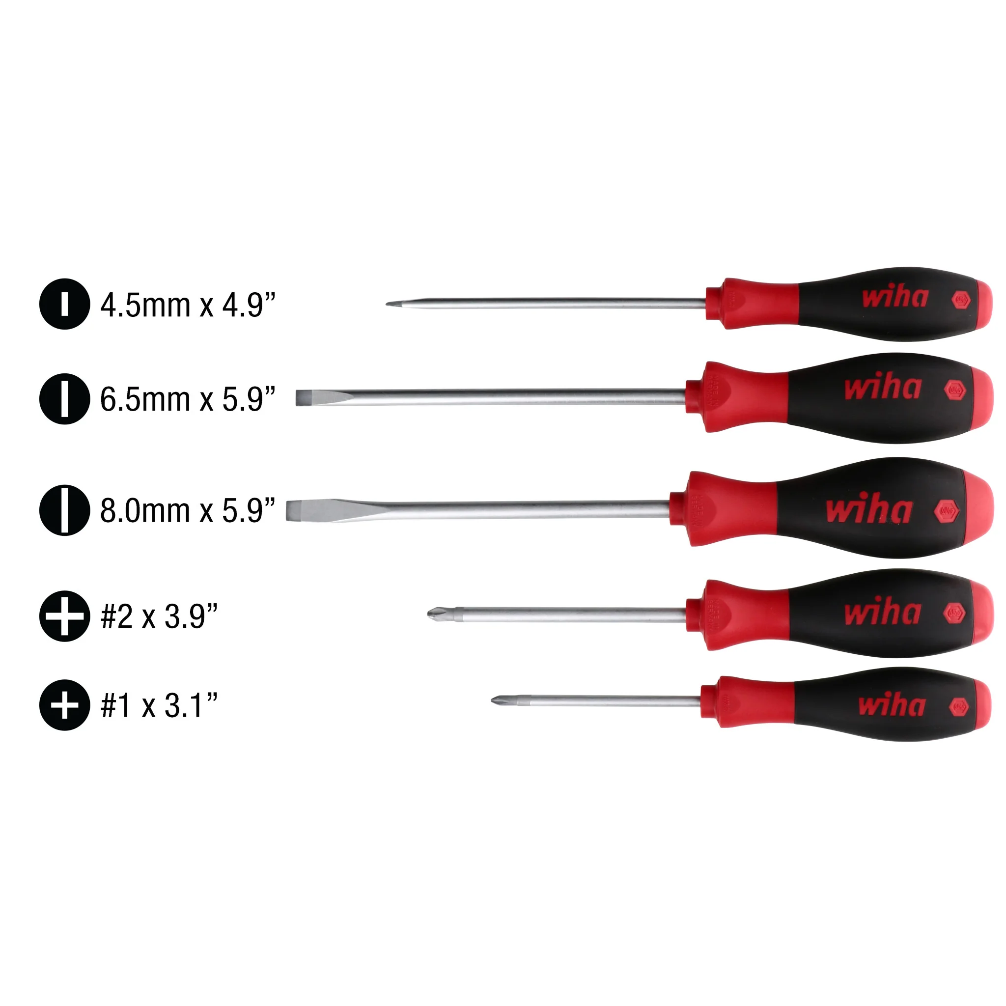 5 Piece SoftFinish Slotted and Phillips Screwdriver Set - Image 4