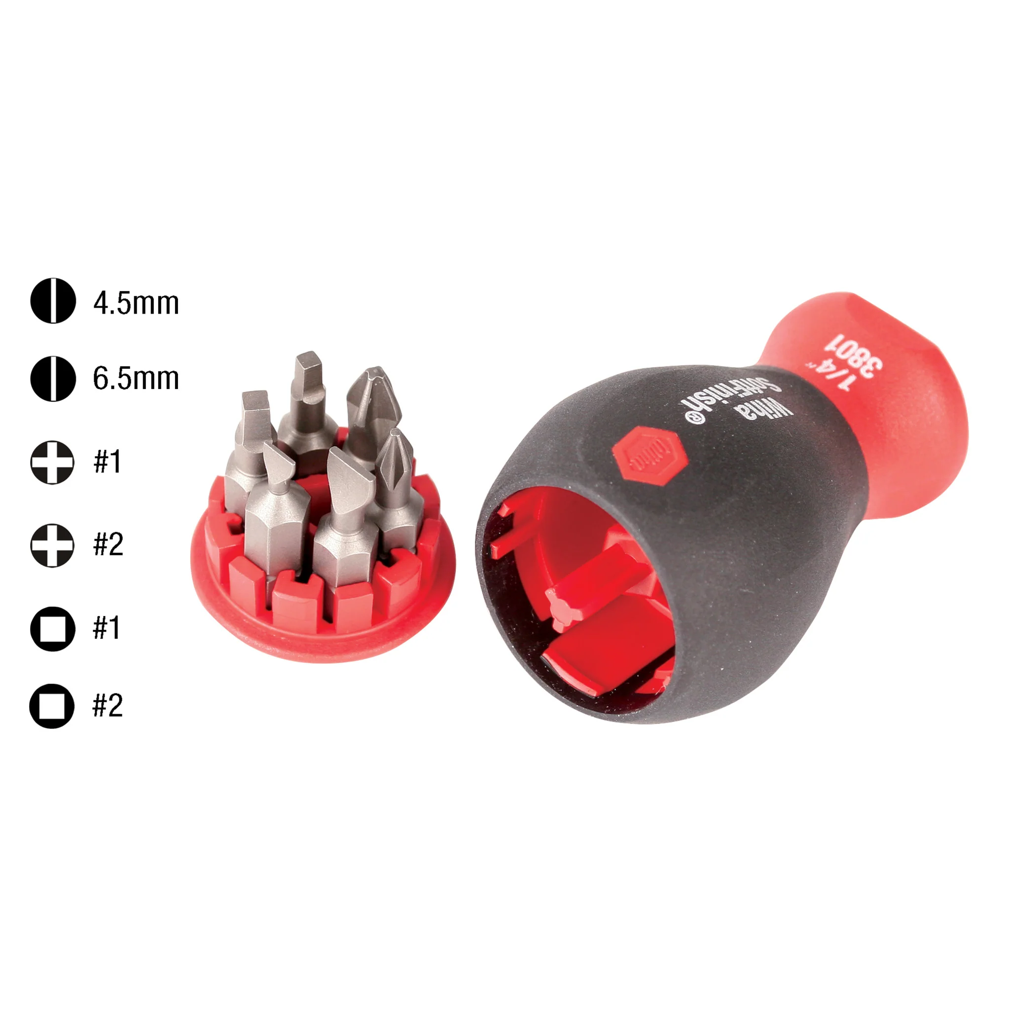7 Piece SoftFinish Stubby Bit Holder Set - Slotted, Phillips, Square - Image 4