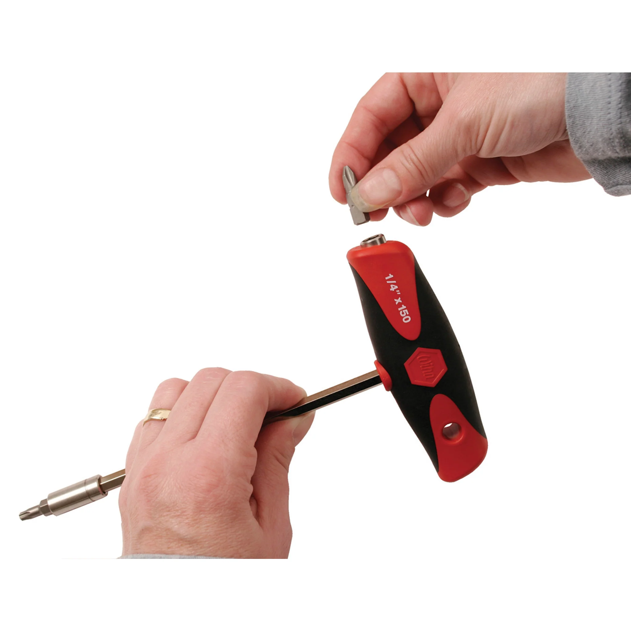 SoftGrip T-Handle Dual Drive 1/4" Bit Holders - Image 4
