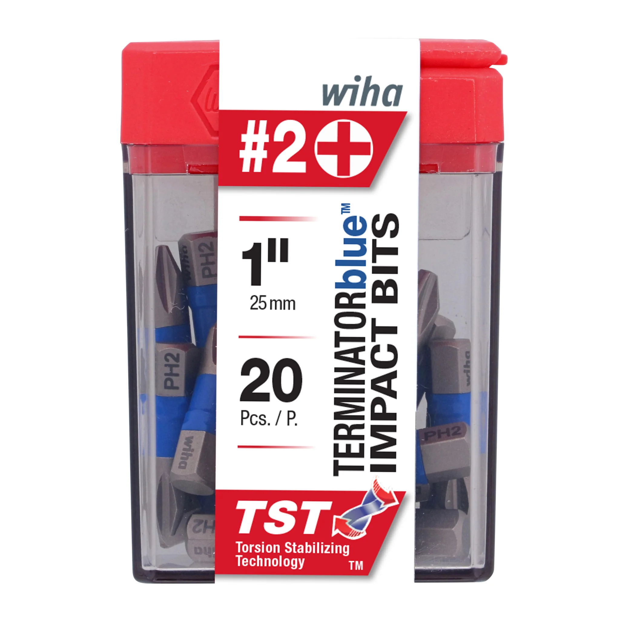 TerminatorBlue Impact Bit Phillips #2 - 1 Inch - 20 Pack - Image 2