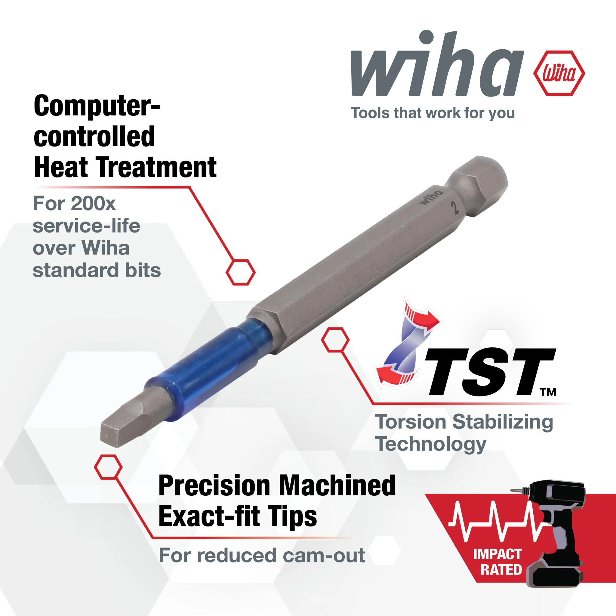 TerminatorBlue Impact Bit Square #2 - 3.5 Inch - 2 Pack - Image 2
