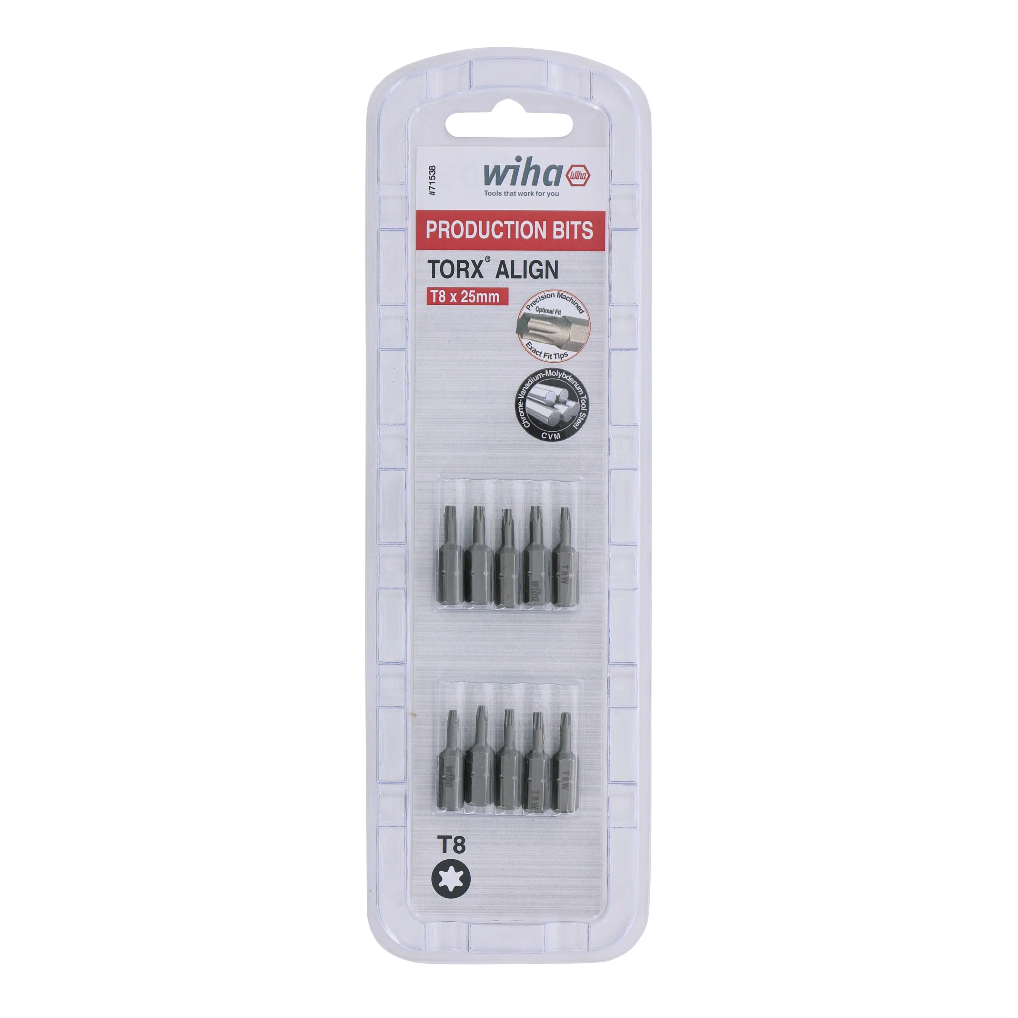 Torx Align Insert Bit T8 x 25mm - 10 Pack - Image 2